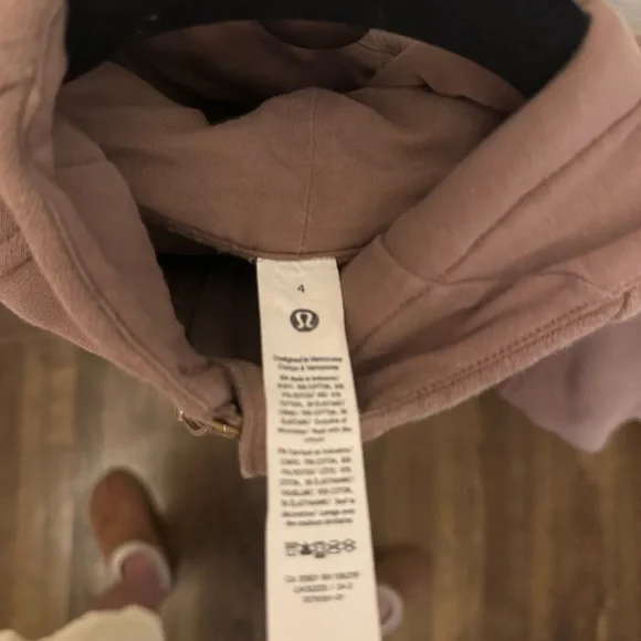 Lululemon Crop Brown Hoodie with Gold Zipper - Picture 2 of 4